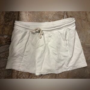 Women's White Cotton Summer Shorts with Cute String Tie